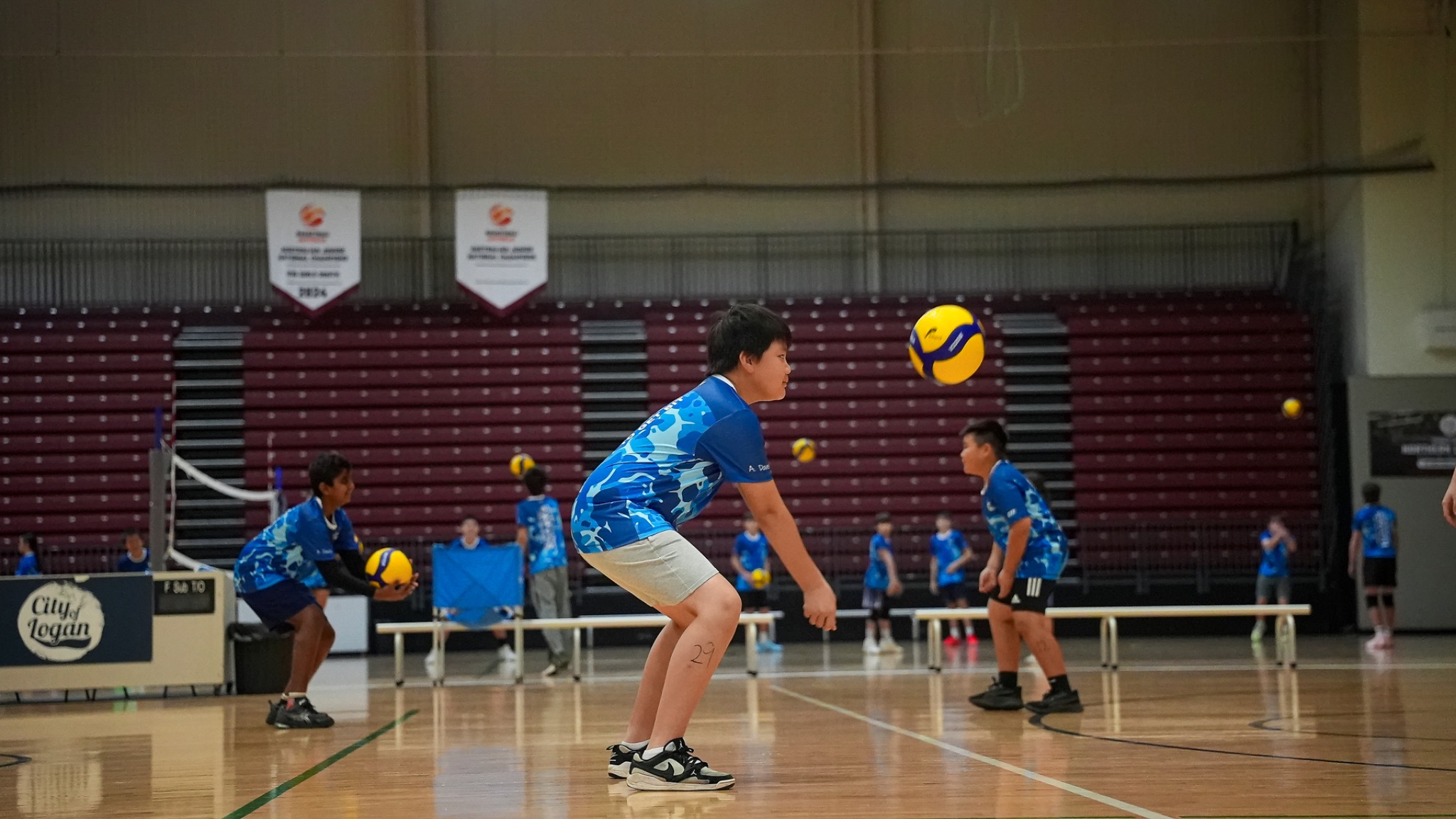 Young athlete training at Sharks Volleyball Camp in Logan